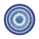 Garlic Grater Bowl, Sapphire Dream Design Grater Plate, 7" Ceramic Garlic Grinder Bowl