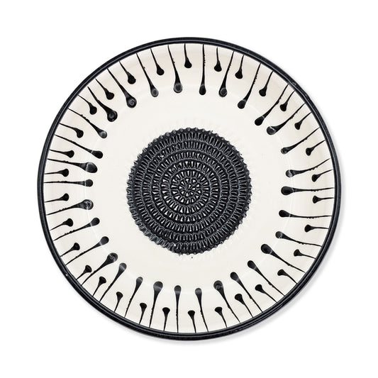 Garlic Grater Bowl, Black Drops Grater Plate, 7" Ceramic Garlic Grinder, Decorative Grater Bowl
