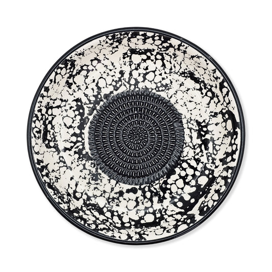 Garlic Grater Bowl, Black Sponge Grater Plate, 7" Ceramic Garlic Grinder, Decorative Grater Bowl