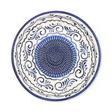 Garlic Grater Bowl, Navy Wave Grater Plate, 7" Ceramic Garlic Grinder, Decorative Grater Bowl