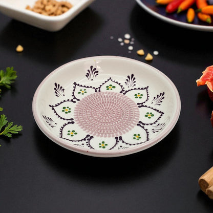 Garlic Grater Bowl, Purple Dream Grater Plate, 7" Ceramic Garlic Grinder, Decorative Grater Bowl
