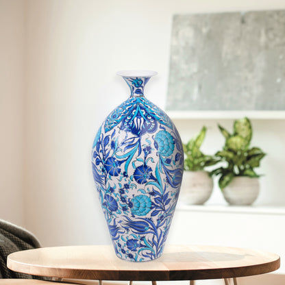 Handmade Ceramic Bottle, Turquoise Garden Decorative Bottle, Decorative Vase