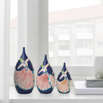 Handmade Ceramic Bottle, Sufi Mevlevi Decorative Bottle, Decorative Vase Set of 3