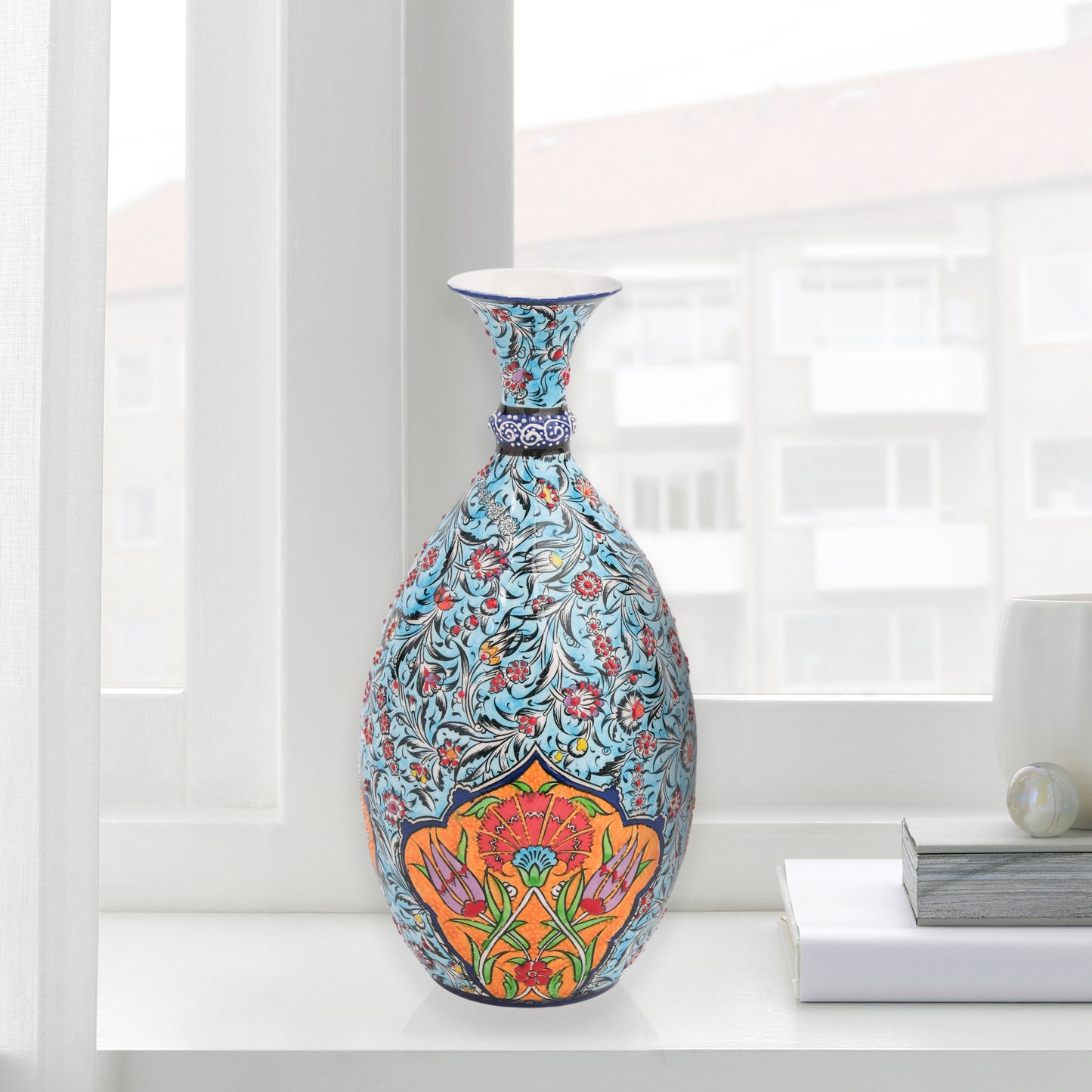 Handmade Ceramic Bottle, Garden Breeze Decorative Bottle, Decorative Vase