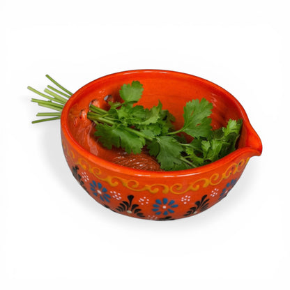 Herb Stripper Bowl & Garlic Grater  – Ceramic Ginder Bowl for Herbs, Ginger & Parmesan