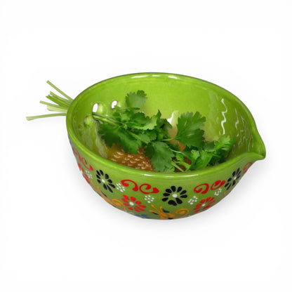 Herb Stripper Bowl & Garlic Grater  – Ceramic Ginder Bowl for Herbs, Ginger & Parmesan