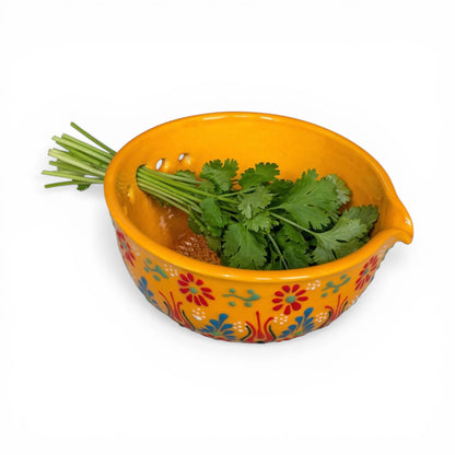Herb Stripper Bowl & Garlic Grater  – Ceramic Ginder Bowl for Herbs, Ginger & Parmesan