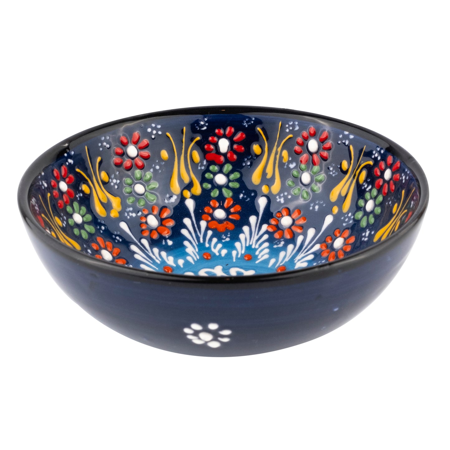 Ceramic Serving Bowls, Navy Color Ceramic Bowl, 20 oz Cereal Bowl, Colorful Ceramic Cereal Bowl Set of 2