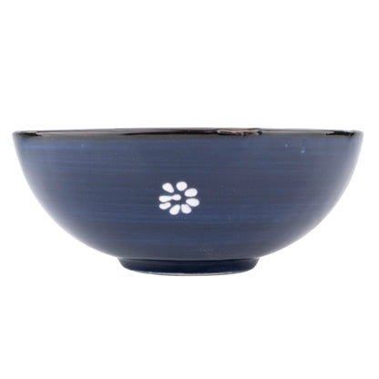 Ceramic Serving Bowls, Navy Color Ceramic Bowl, 20 oz Cereal Bowl, Colorful Ceramic Cereal Bowl Set of 2