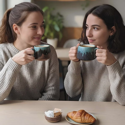 glazed ceramic coffee mugs