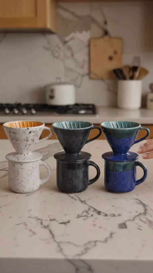  Gradient Glaze Brewer, Ceramic Coffee Filter