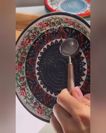 Garlic Grater Bowl, Ceramic Grater Plate, 7" Ceramic Garlic Grinder, Decorative Grater Bowl